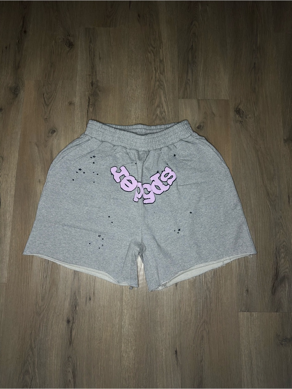 Sp5der OG Web Logo ‘Heather Grey’ Sweatshorts
